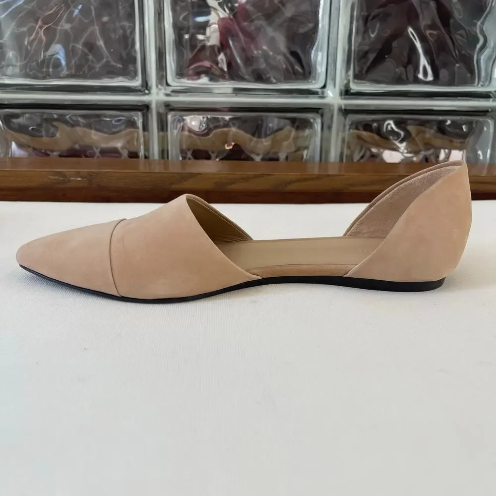 Jenni Kayne d'Orsay Pointed Toe Flats Napa Leather Natural Size 38.5 - Picture 3 of 14